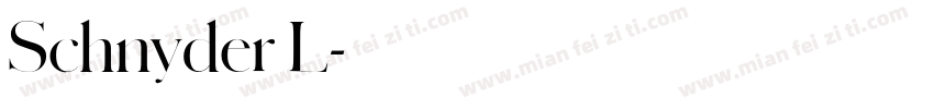 Schnyder L字体转换